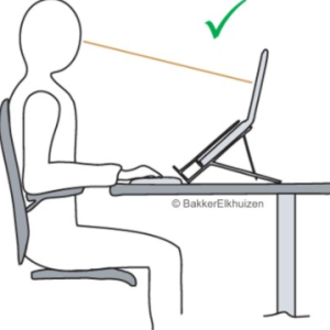 Correct setting with laptop stand